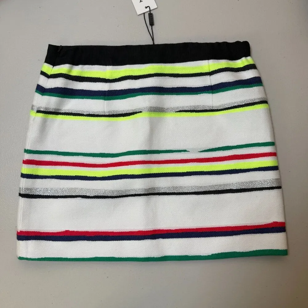 Milly Minis Couture Stripe Mini Skirt Size 10 NWT
